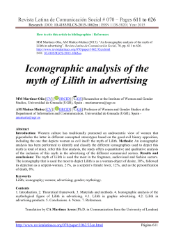 Iconographic analysis of the myth of Lilith in advertising