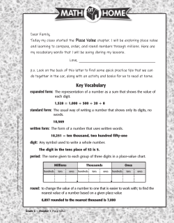 Key Vocabulary - Nixa Public Schools