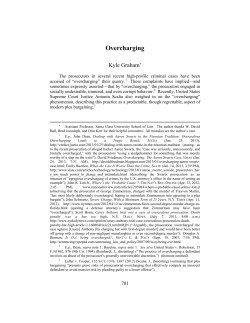 Overcharging - Moritz College of Law