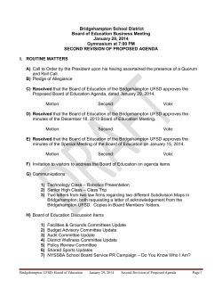 Bridgehampton School District Board of Education Business