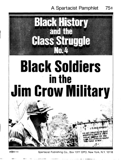 Black Soldiers in the Jim Crow Military