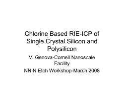 Chlorine Based RIE-ICP of Single Crystal and Polysilicon