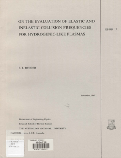 ON THE EVALUATION OF ELASTIC AND INELASTIC COLLISION