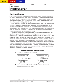 Significant Figures
