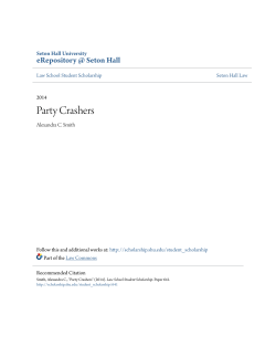 Party Crashers - eRepository @ Seton Hall