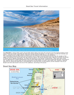Dead Sea Travel Information PDF