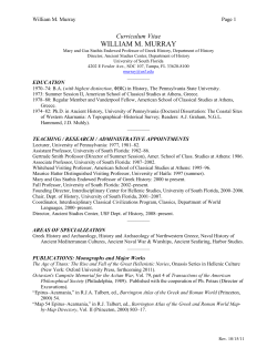 Curriculum Vitae for WM Murray