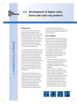 4.3 Development of higher-value forest and cash-crop