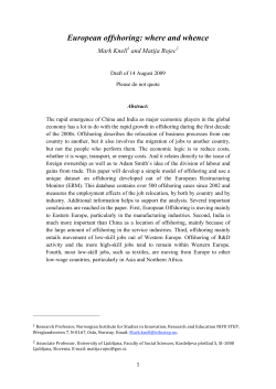 European offshoring: where and whence