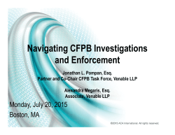 Navigating CFPB Investigations and Enforcement