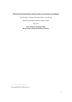 Mobile telecommunications and the impact on economic development