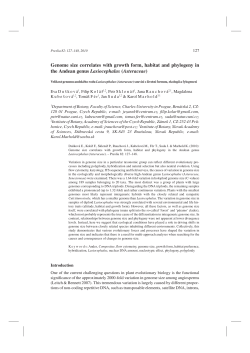 Genome size correlates with growth form, habitat and