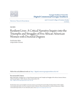 Resilient Lives: A Critical Narrative Inquiry into the Triumphs and