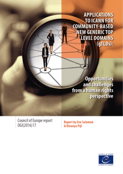 Applications to ICANN for Community-based New Generic