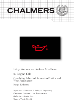Fatty Amines as Friction Modifiers in Engine Oils Correlating