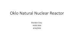Oklo Natural Nuclear Reactor
