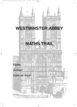Maths Trail - Westminster Abbey