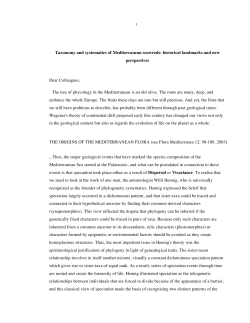 Taxonomy and systematics of Mediterranean seaweeds: historical