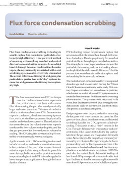 Flux force condensation scrubbing