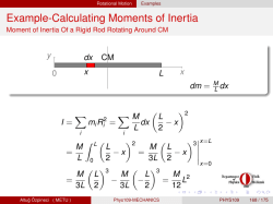 Example-Calculating Moments of Inertia