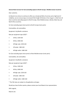 General Rate Increase Far East (excluding Japan) to North Europe