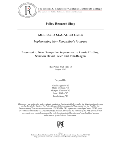 medicaid managed care - Nelson A. Rockefeller Center for Public