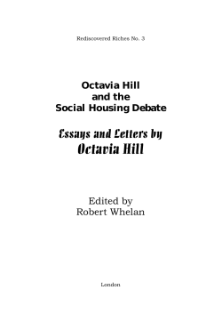 Octavia Hill and the Social Housing Debate