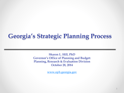 Georgia`s Strategic Planning Process