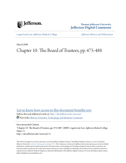Chapter 10- The Board of Trustees, pp. 475-488