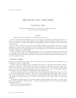 Significant figures∗