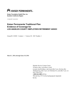 Kaiser Permanente Traditional Plan
