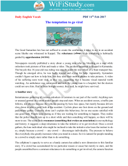 The temptation to go viral - English