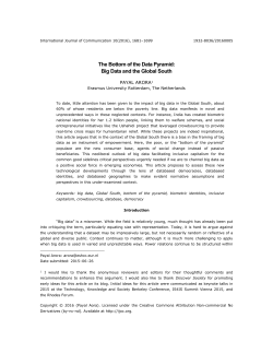 The Bottom of the Data Pyramid: Big Data and the Global South