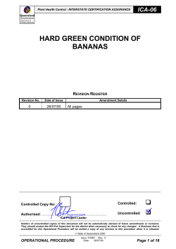 ICA-06 - Hard Green Condition of Bananas