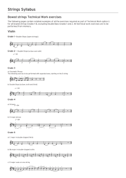 Strings Syllabus - Trinity College London