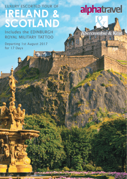 17-day tour departing August 1, 2017 includes the