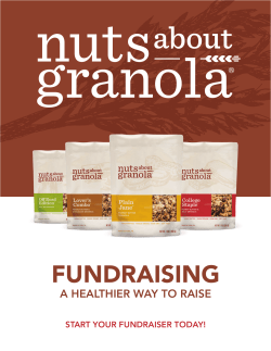 fundraising - Nuts About Granola, LLC