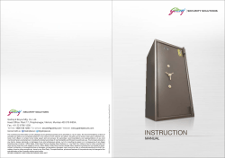 User Manual - Godrej Security Solutions