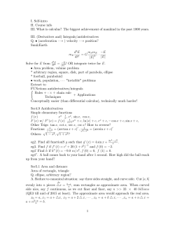 I. Self-intro II. Course info III. What is calculus? The biggest