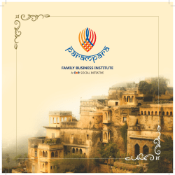 PFBI Brochure - Parampara Family Business Institute