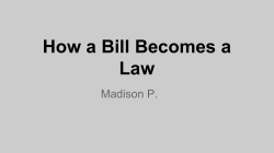 How a Bill Becomes a Law