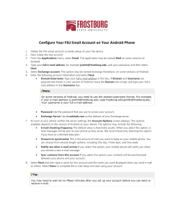 Configure Your FSU Email Account on Your Android Phone