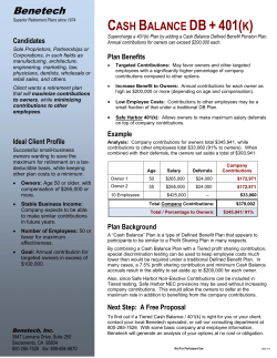 cash balance db+401( k)
