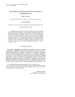 The Interaction of Implicit and Explicit Contracts in
