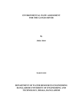 Environmental Flow Assessment for Ganges River