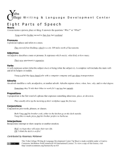 Parts of Speech