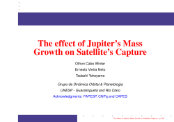 The effect of Jupiter`s Mass Growth on Satellite`s Capture