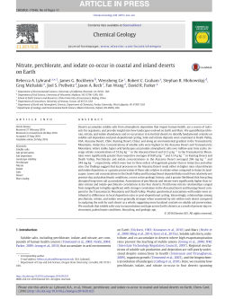 Nitrate, perchlorate, and iodate co-occur in coastal