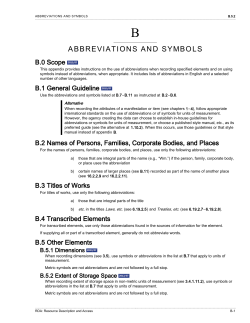 Abbreviations and Symbols