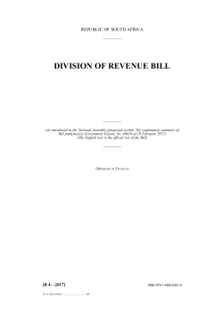 division of revenue bill